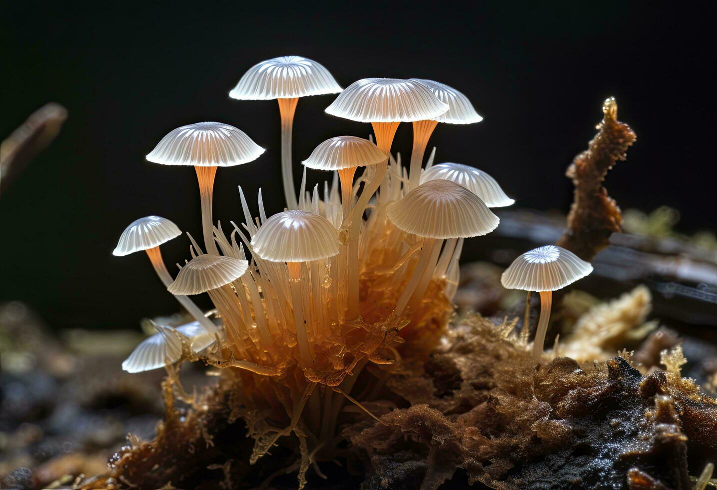 ai gegenereerd hemimycena soorten mairei. ai gegenereerd. foto