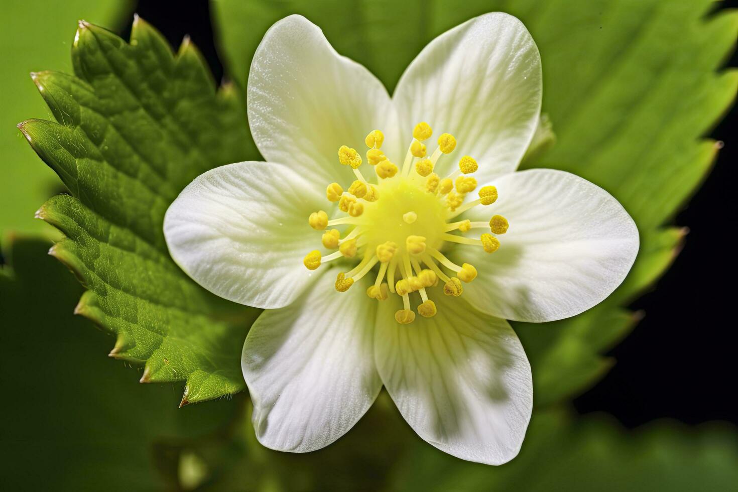 ai gegenereerd aardbei bloem. ai gegenereerd foto