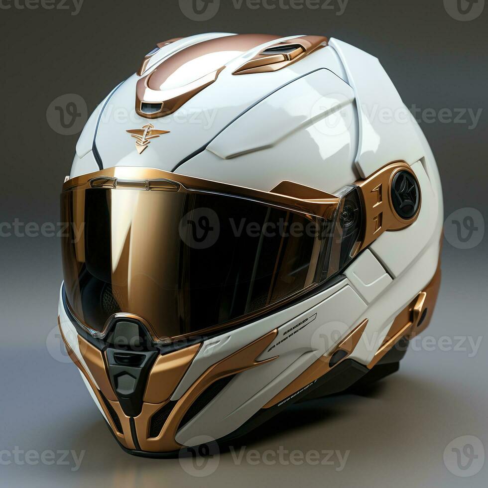 ai gegenereerd 3d model- van modern helm foto