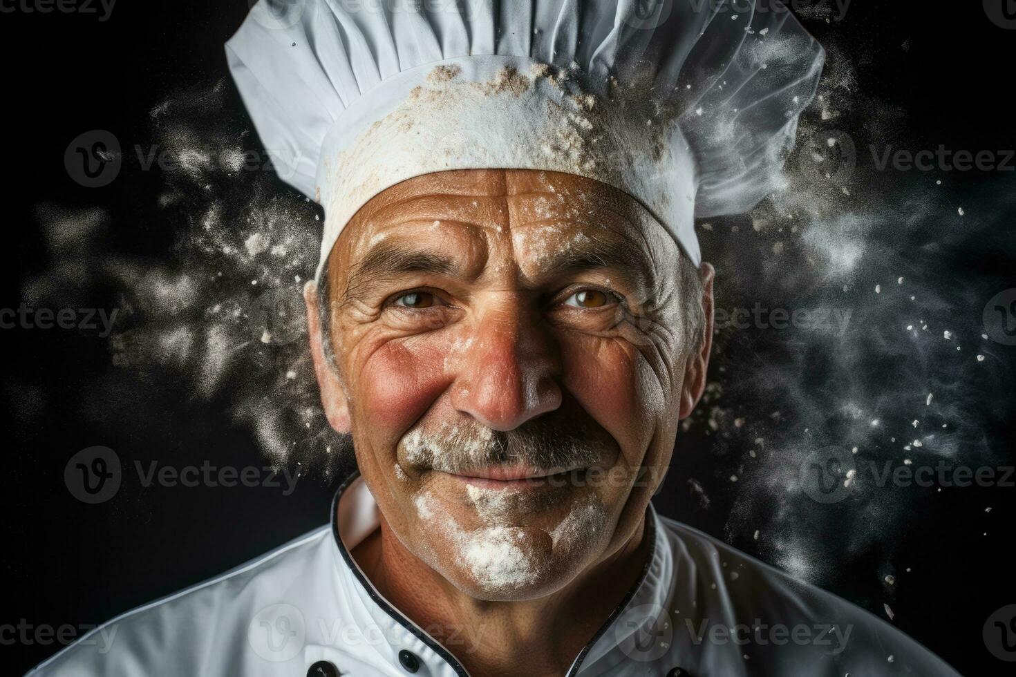 ai gegenereerd Mens restaurant volwassen persoon koken keuken uniform voedsel fijnproever werken professioneel foto