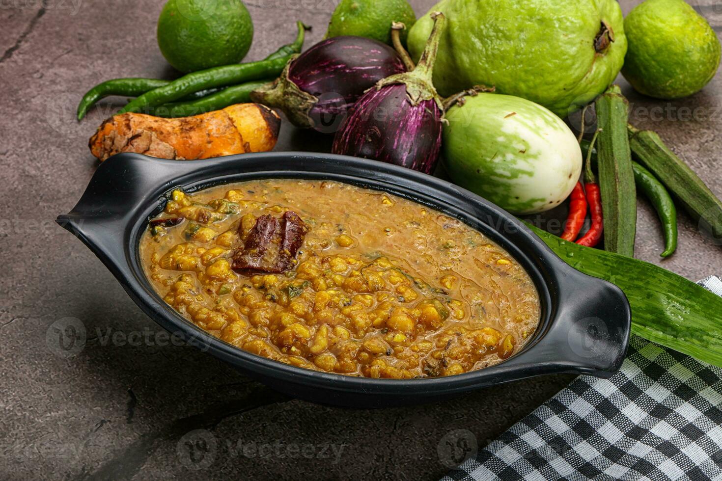 Indisch keuken dal tadka soep foto