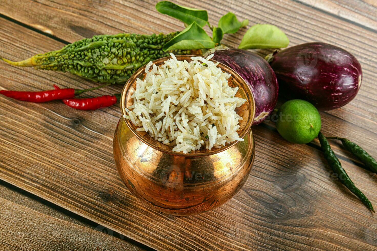 Indisch keuken - jeera rijst- basmati foto