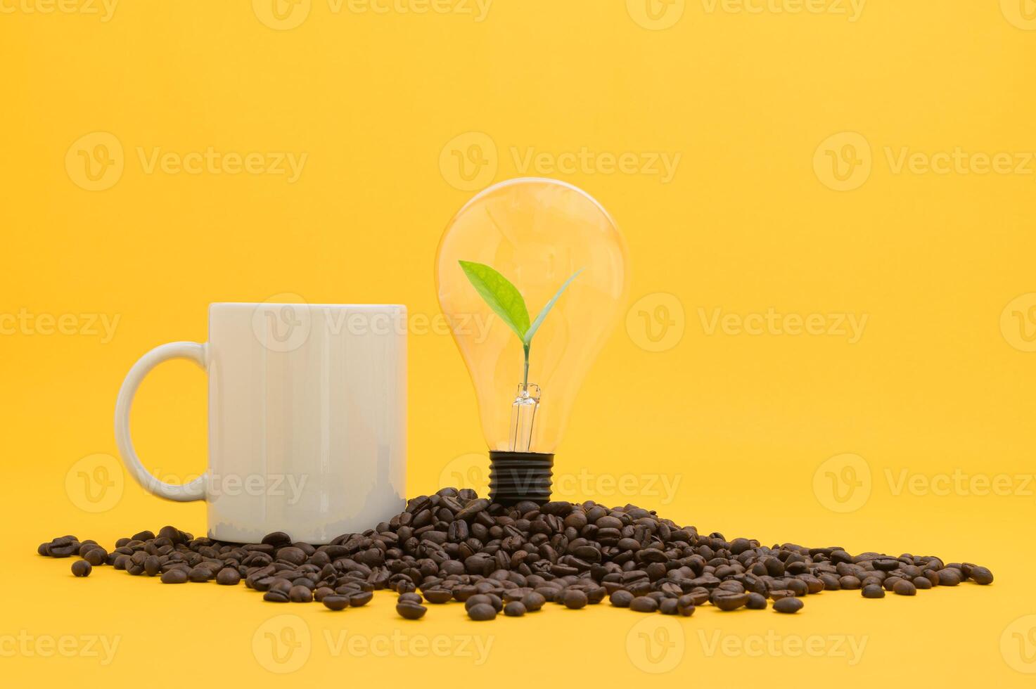 koffie drinken voor energie nieuwe ideeën opdoen foto