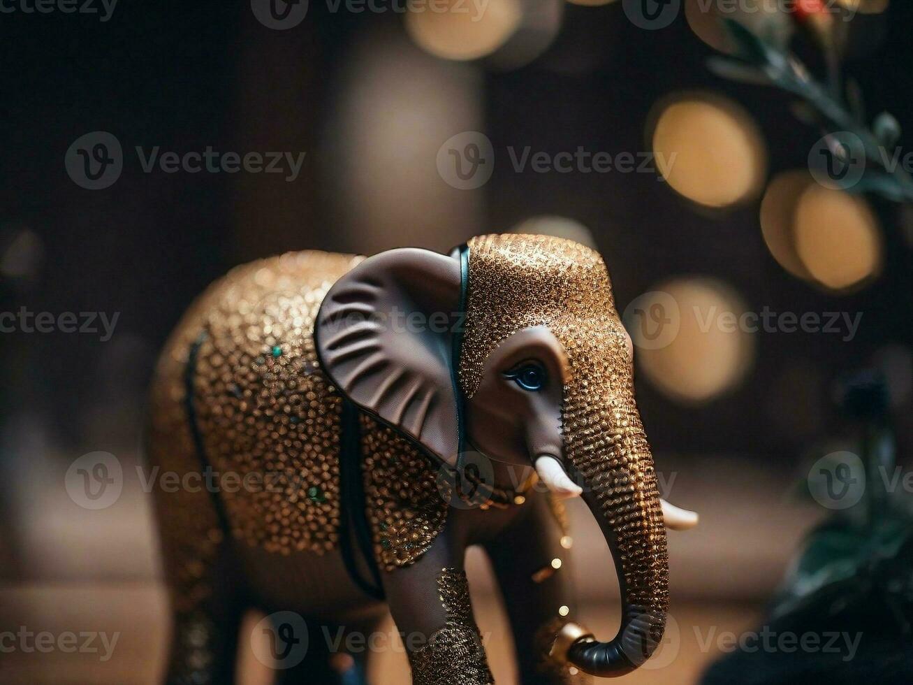 ai gegenereerd mooi decoratief olifant standbeeld. ai generatief foto