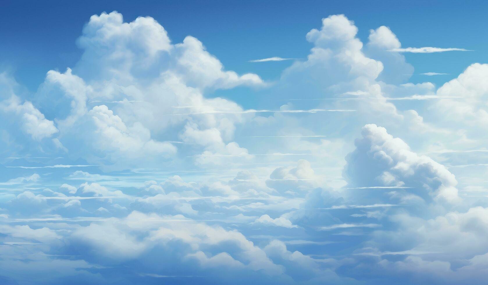 ai gegenereerd wolken onder een blauw lucht, foto