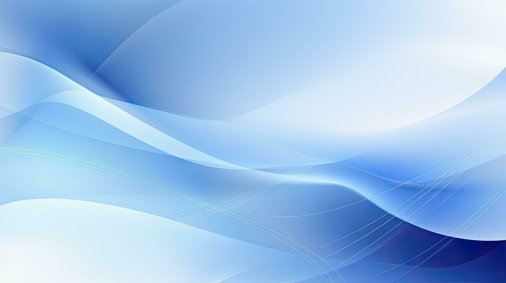 ai gegenereerd modieus meetkundig abstract achtergrond met blauw en wit helling golven. foto