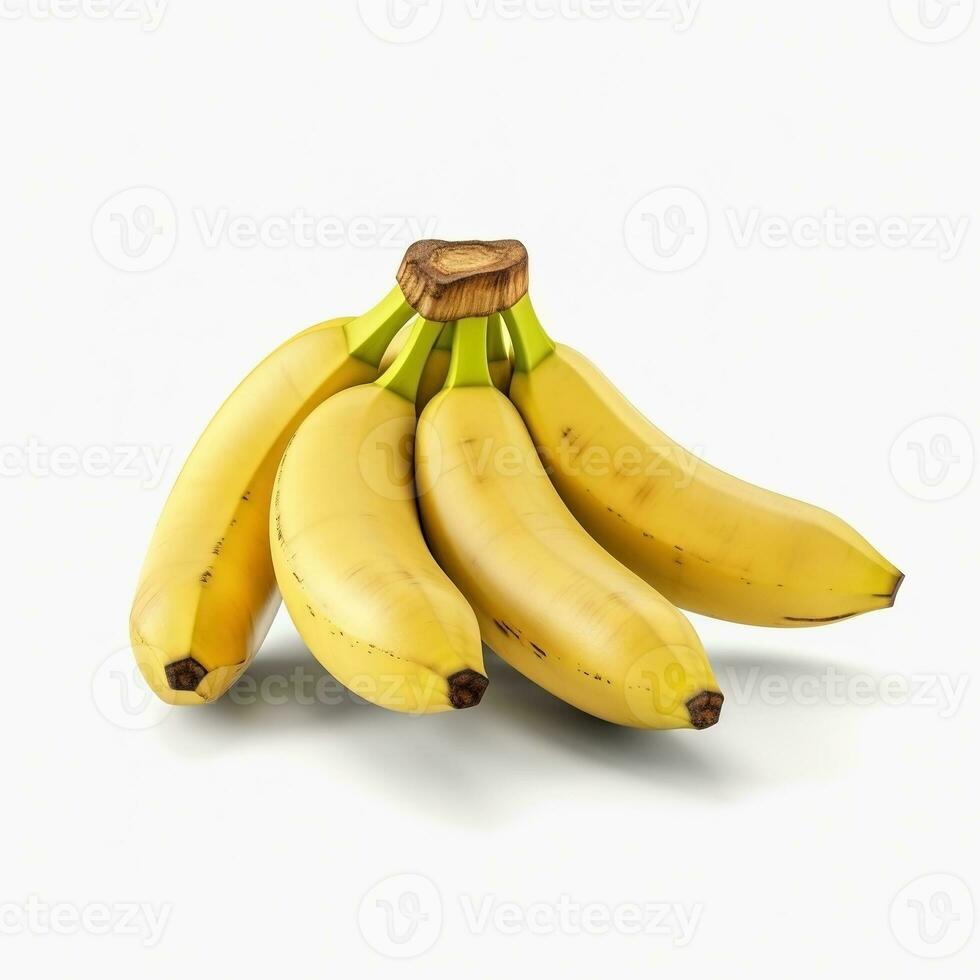 ai gegenereerd bananen Aan wit achtergrond. vers vruchten. gezond voedsel concept foto