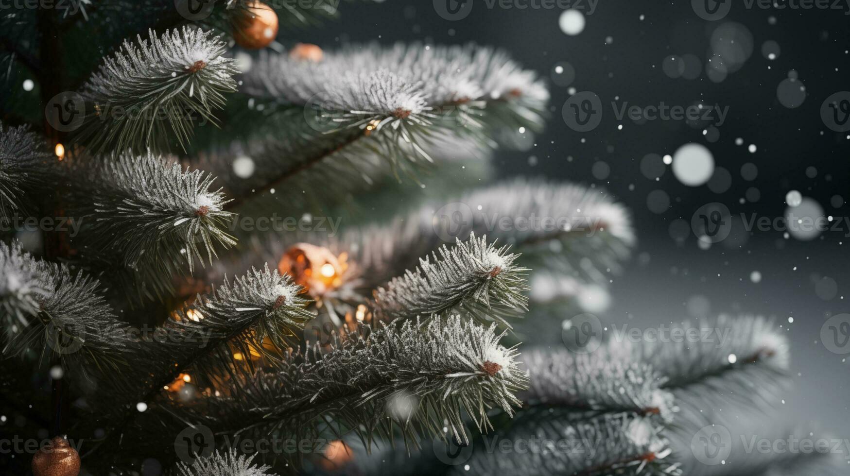 ai gegenereerd Kerstmis boom takken groen bomen natuurlijk kleur achtergrond foto