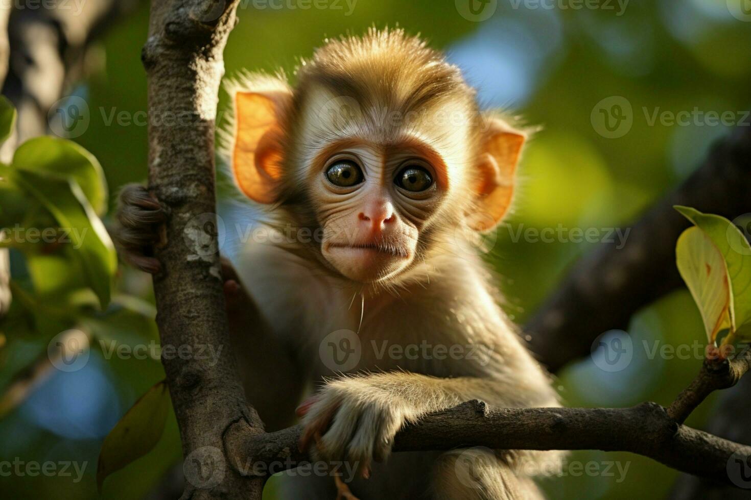 ai gegenereerd schattig weinig baby geit in de veld- ai gegenereerd foto