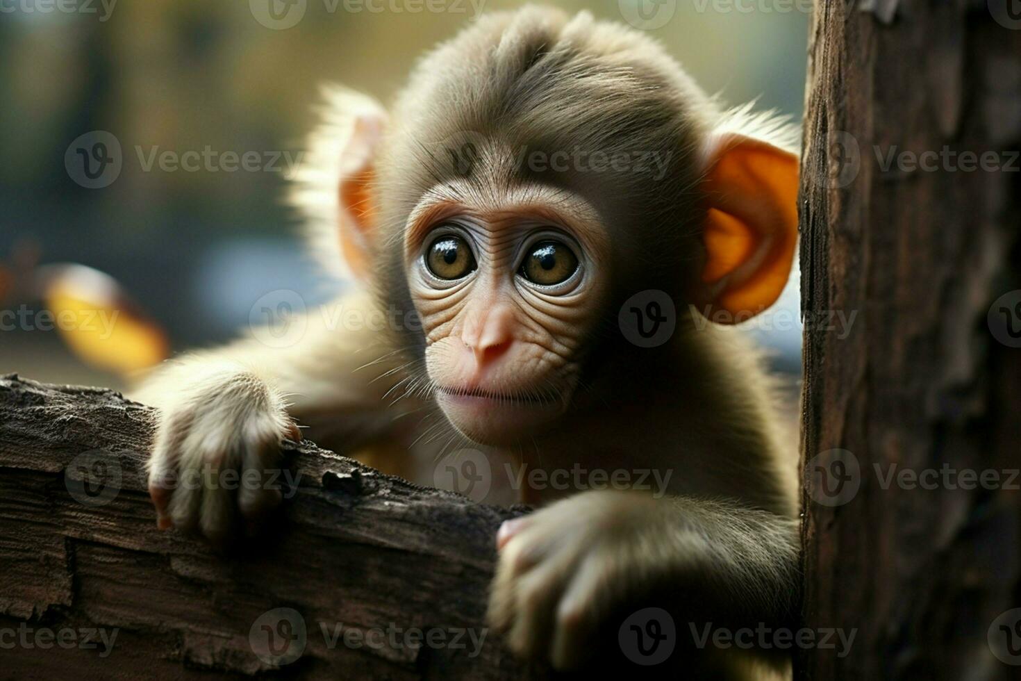 ai gegenereerd schattig weinig baby geit in de veld- ai gegenereerd foto