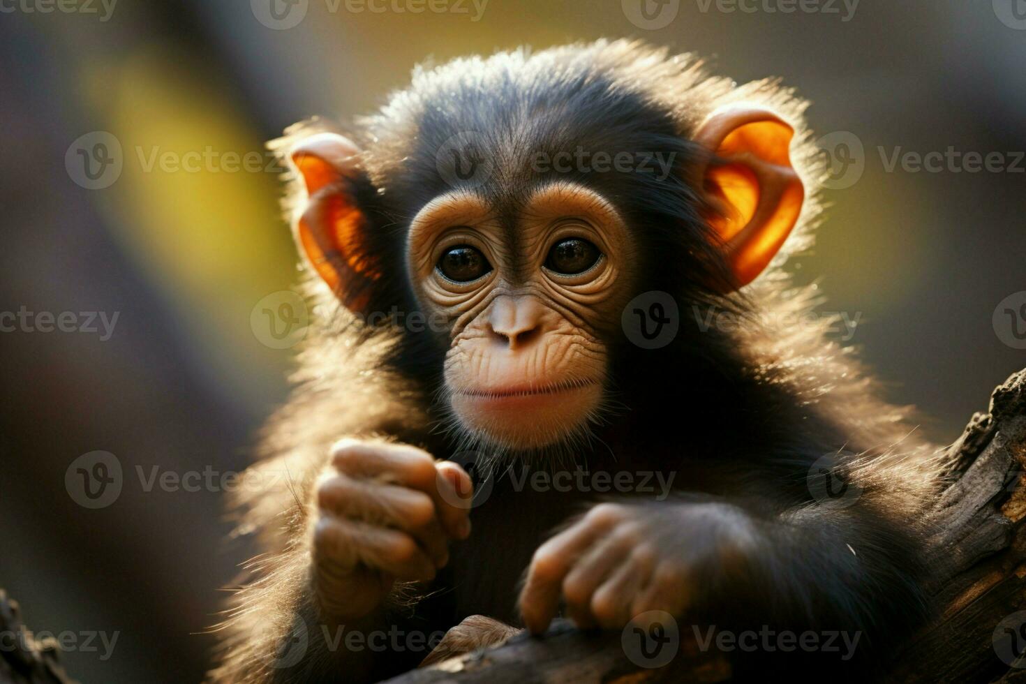 ai gegenereerd schattig weinig baby geit in de veld- ai gegenereerd foto