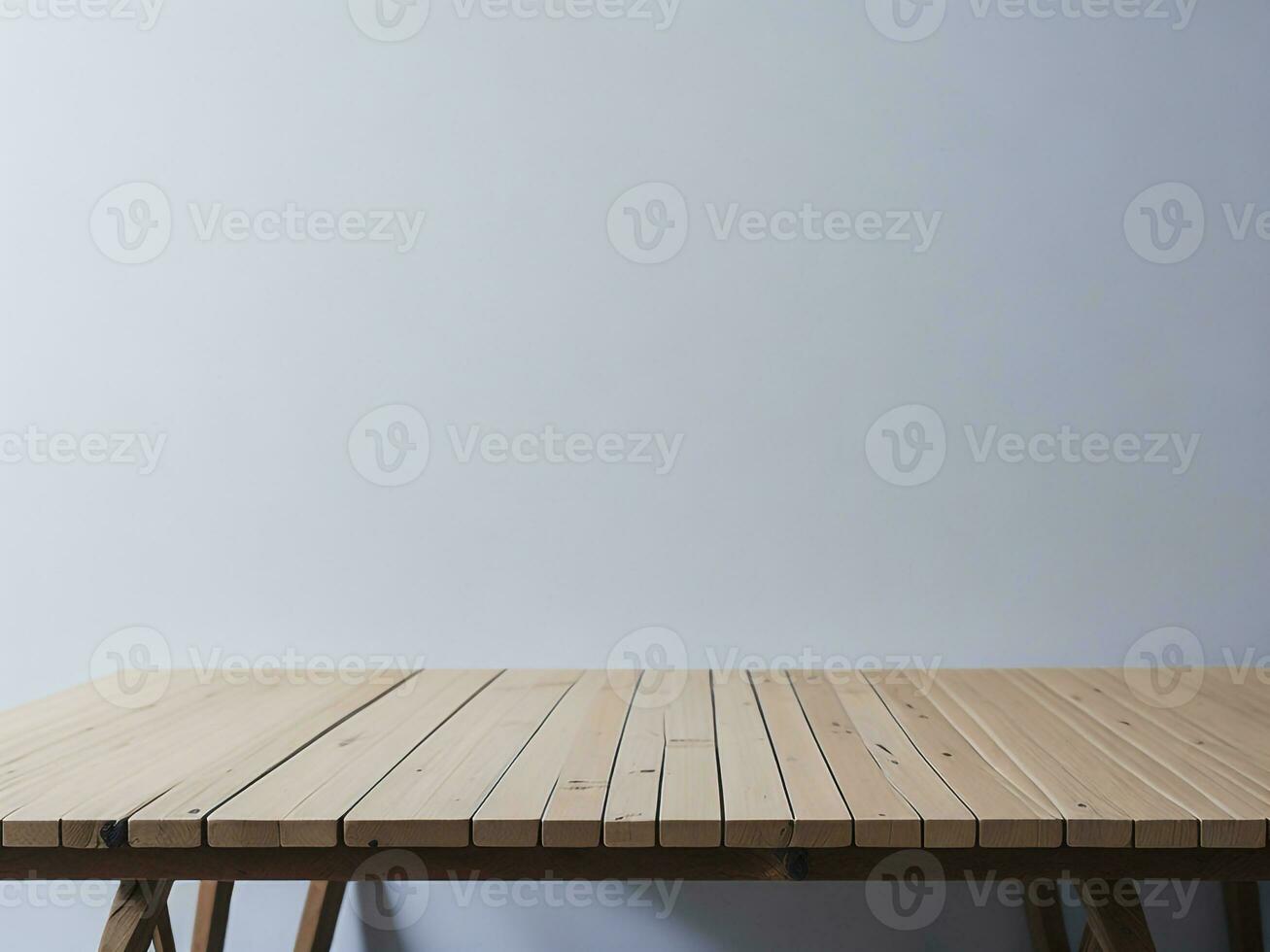 ai gegenereerd top van hout balkon tafel met zeegezicht wit achtergrond foto