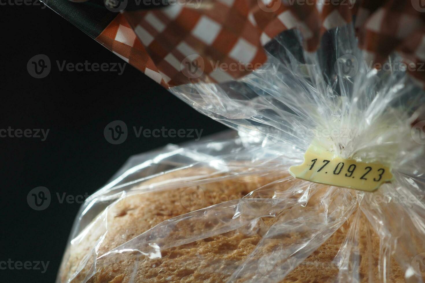 verstrijken datum Aan een brood pakket foto