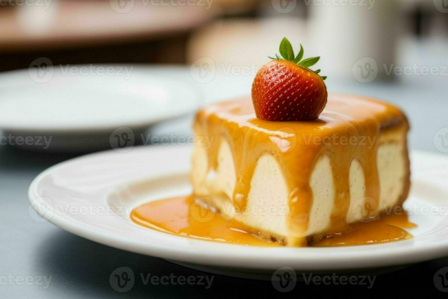 ai gegenereerd chesse pudding. pro foto