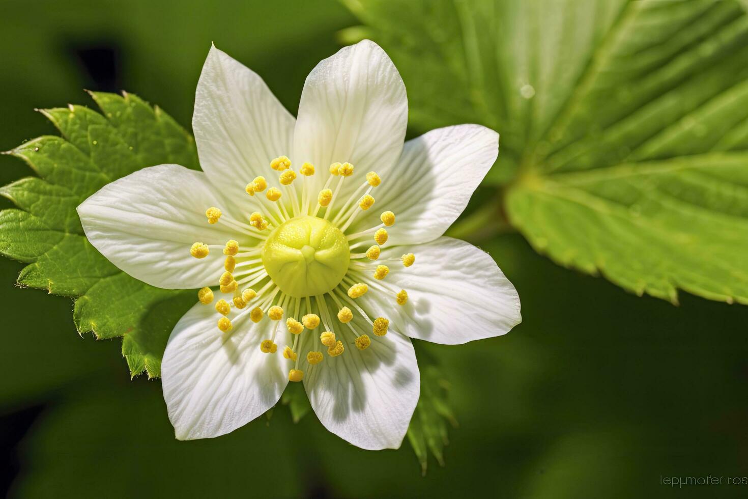 ai gegenereerd aardbei bloem. ai gegenereerd foto