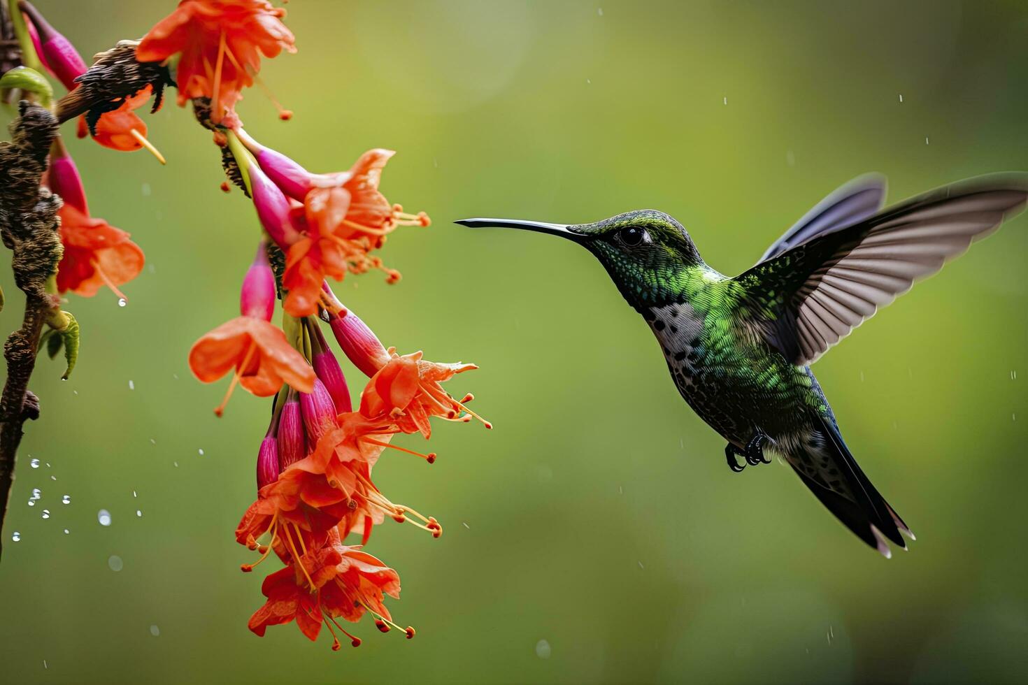 ai gegenereerd kolibrie in costa rica. ai gegenereerd. foto