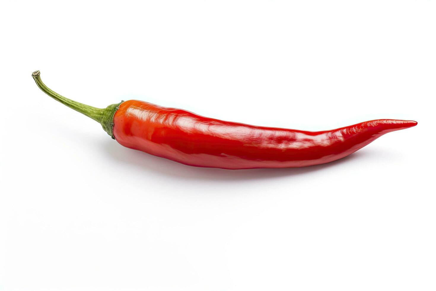 ai gegenereerd een rood Chili peper is geïsoleerd Aan een wit achtergrond. ai gegenereerd foto