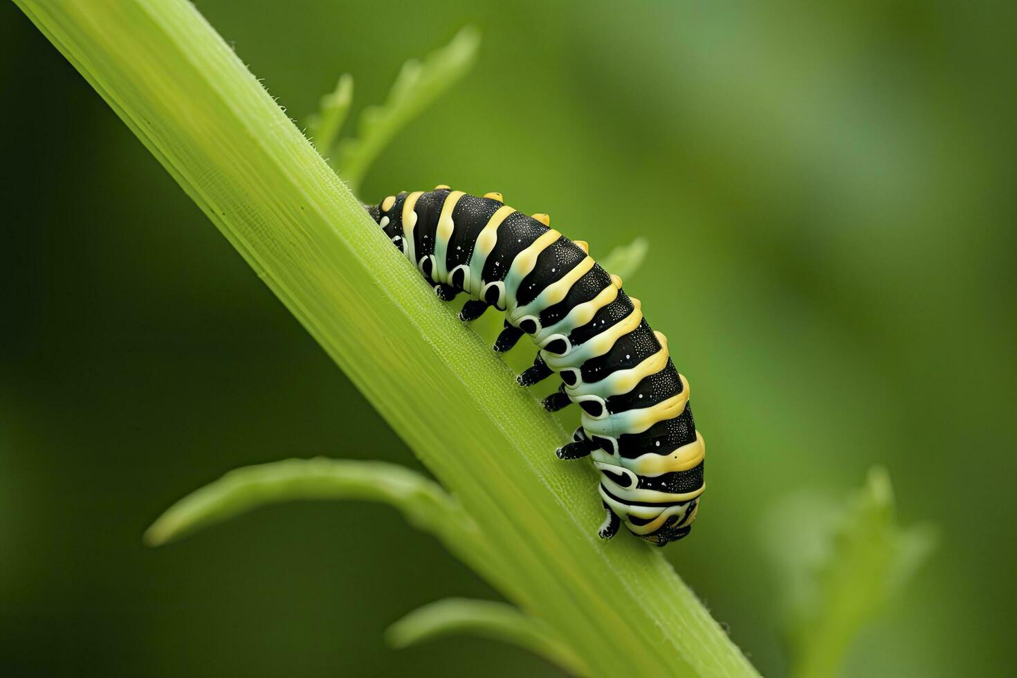 ai gegenereerd rups- zwaluwstaart vlinder. gegenereerd ai. foto