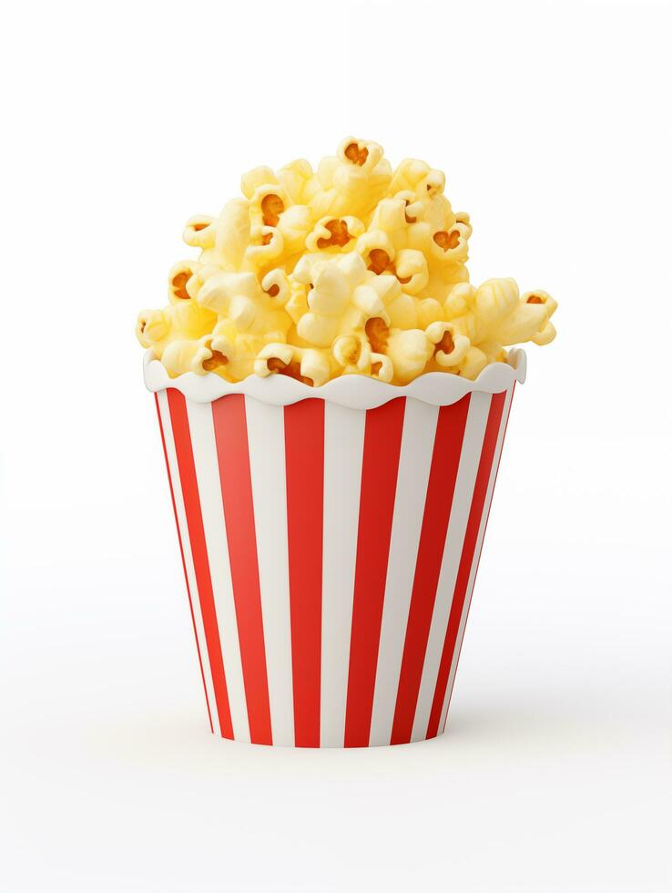 ai gegenereerd kop van bioscoop popcorn foto