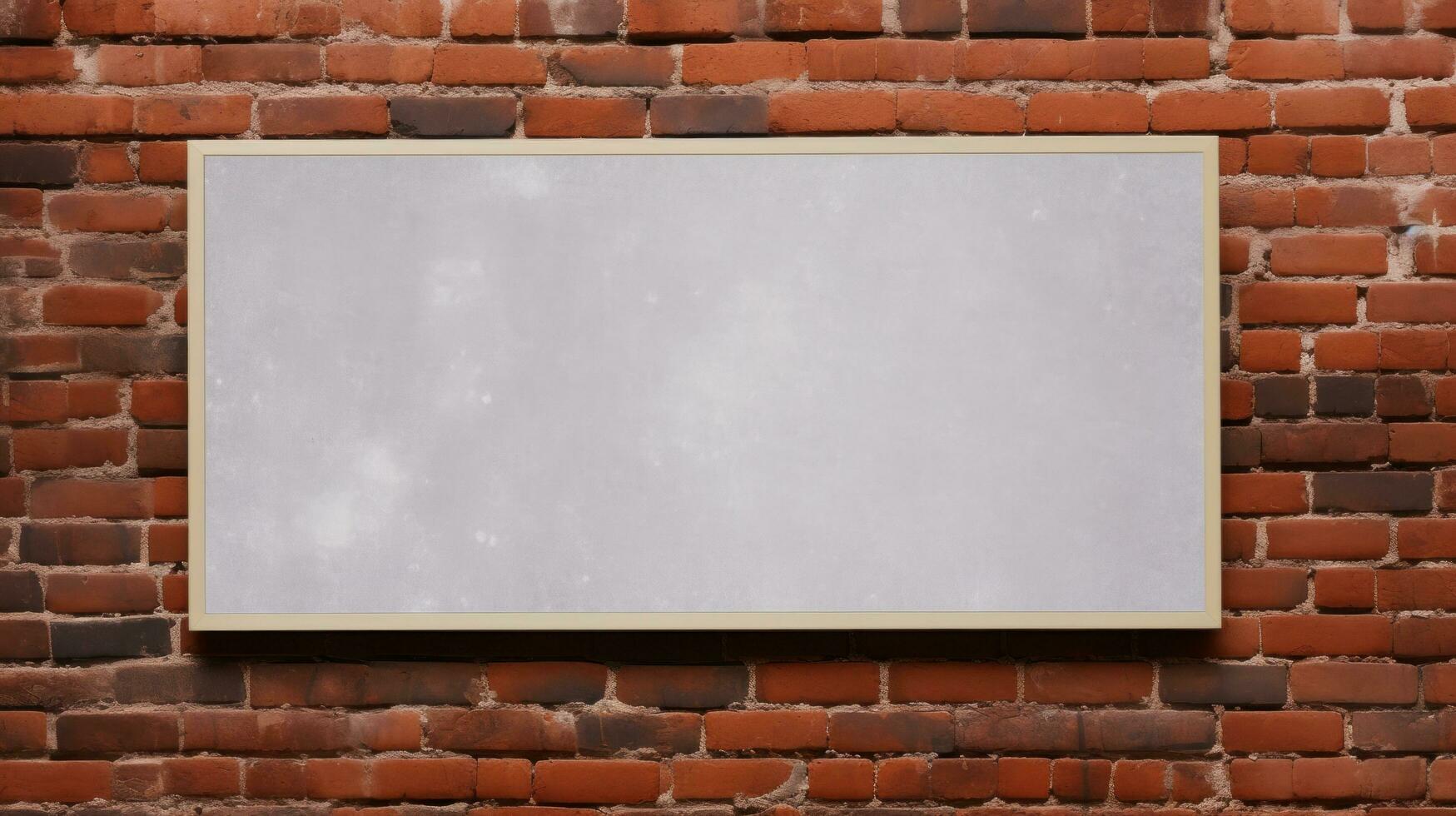 ai gegenereerd aanplakbord mockup met blanco voorkant, realistisch Aan een mockup sjabloon in grunge steen muur , foto