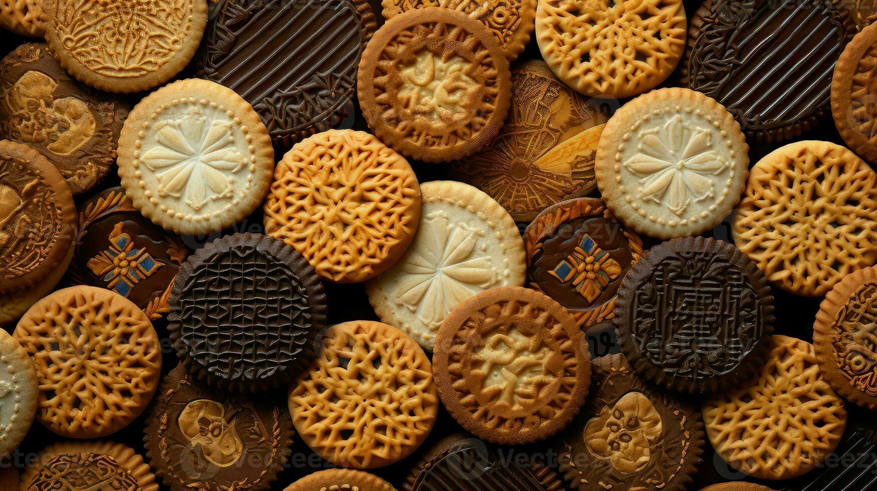 ai gegenereerd havermout biscuit koekjes voedsel foto