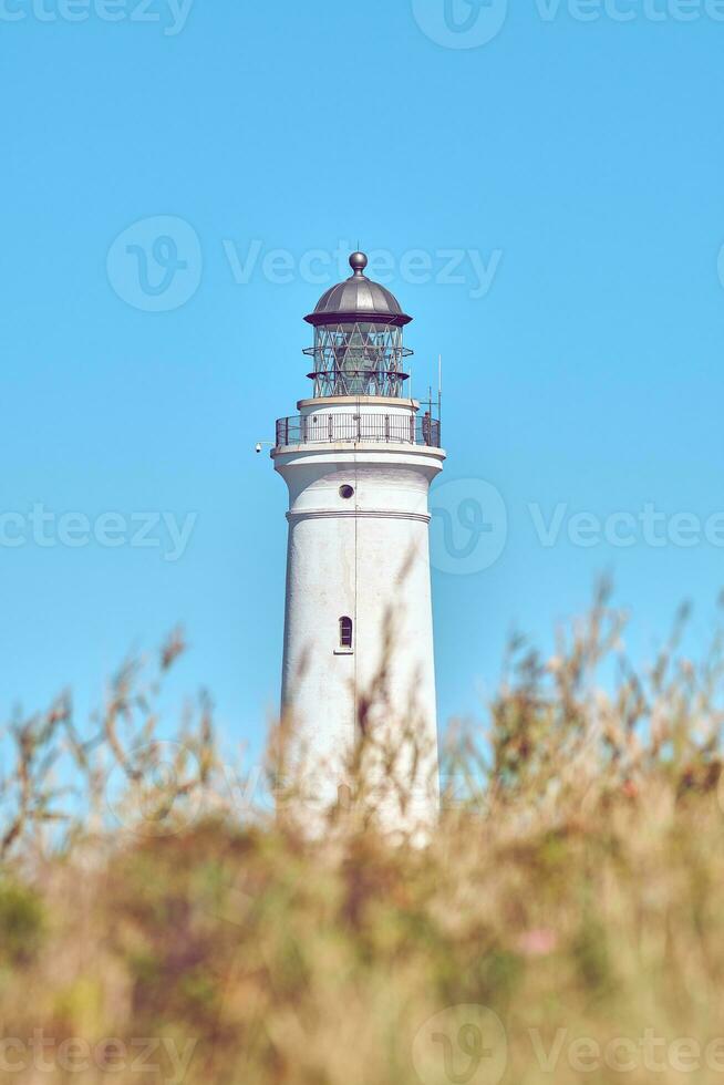 vuurtoren Bij de Deens kust in hirtshals foto