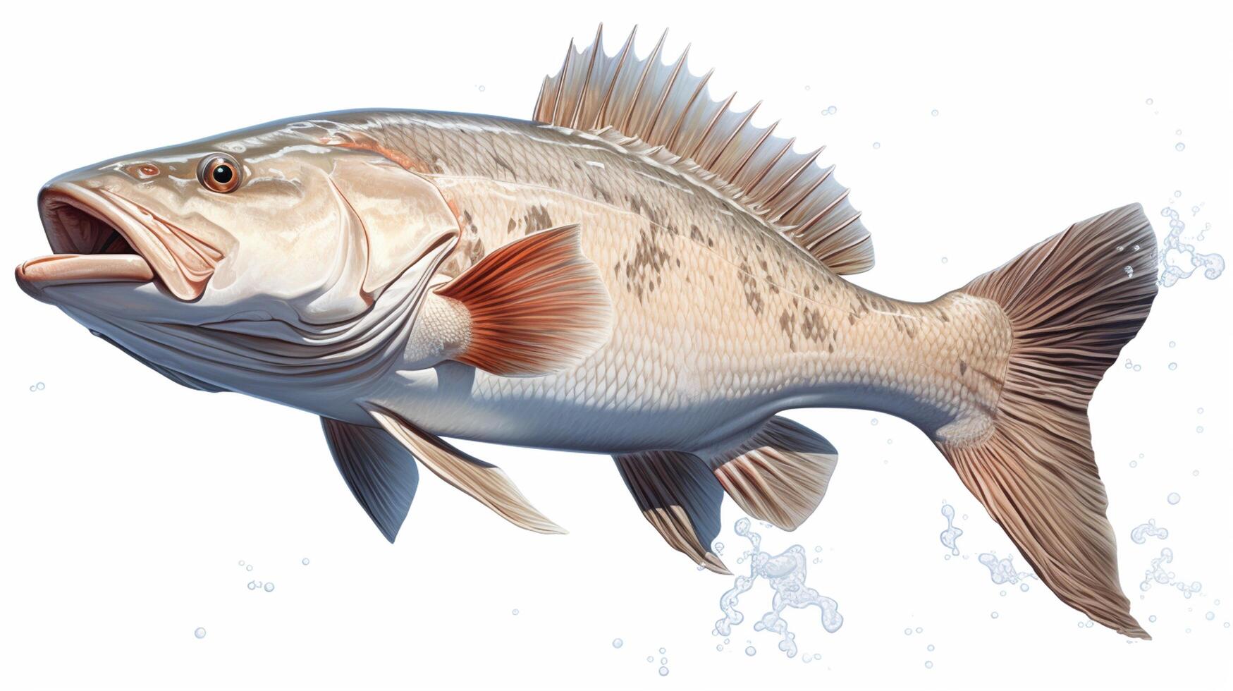 ai gegenereerd hyper realistisch illustraties van blacktip tandbaars foto