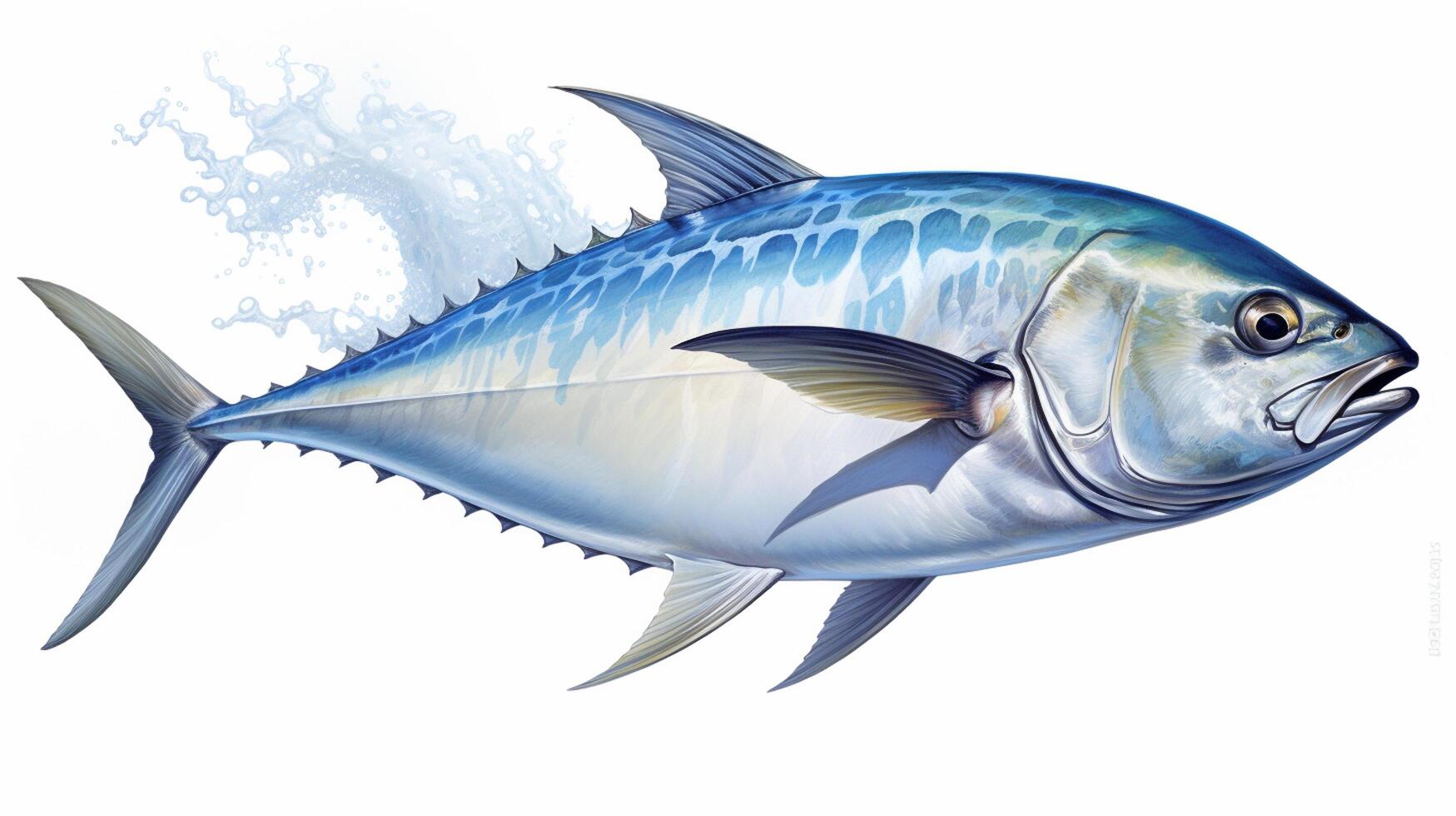 ai gegenereerd hyper realistisch illustraties van blauwvintonijn trevally foto