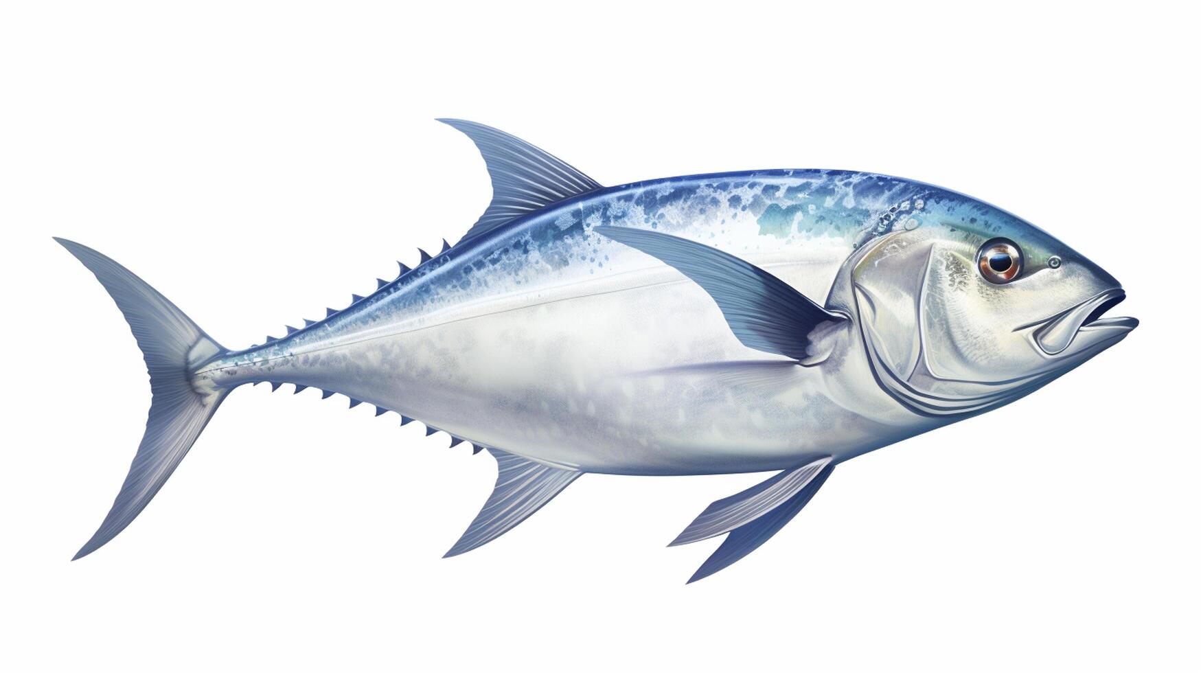 ai gegenereerd hyper realistisch illustraties van blauwvintonijn trevally foto