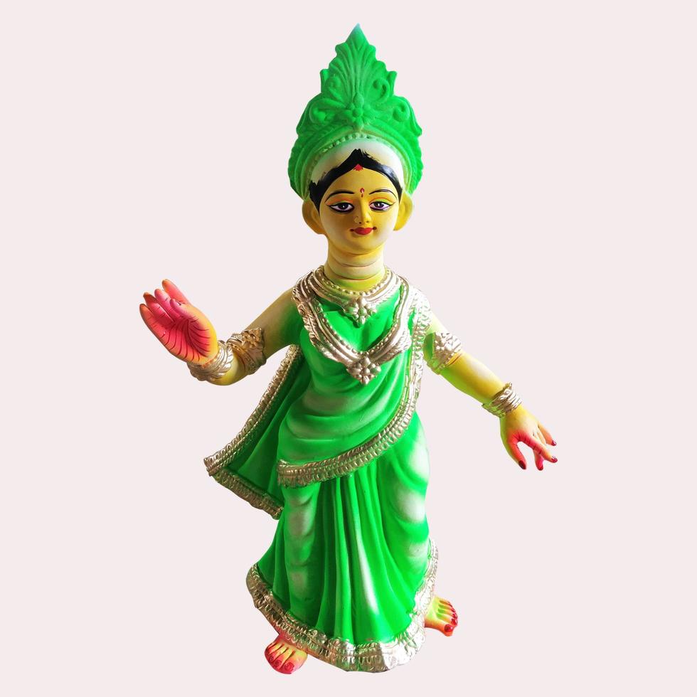 hindoeïstische pop in groene jurk foto