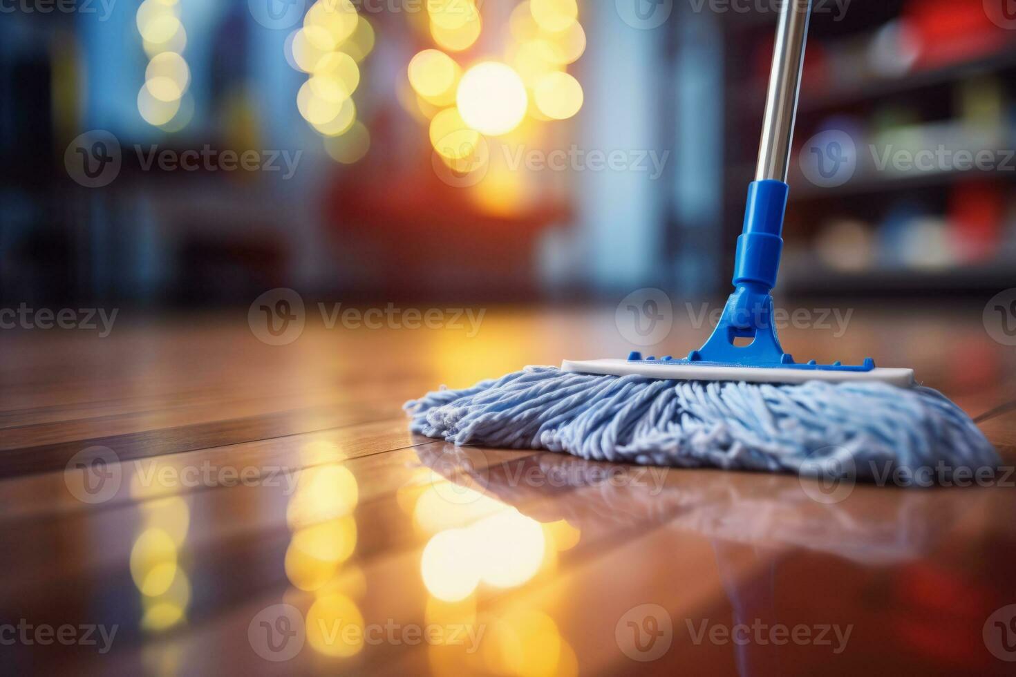 ai gegenereerd microfiber nat dweilen voor schoonmaak verdieping foto