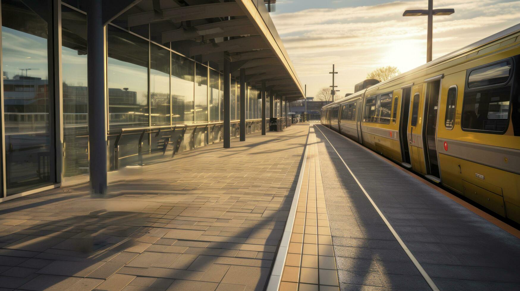 ai gegenereerd openbaar vervoer met beschikbaar stations en inclusief ritten foto