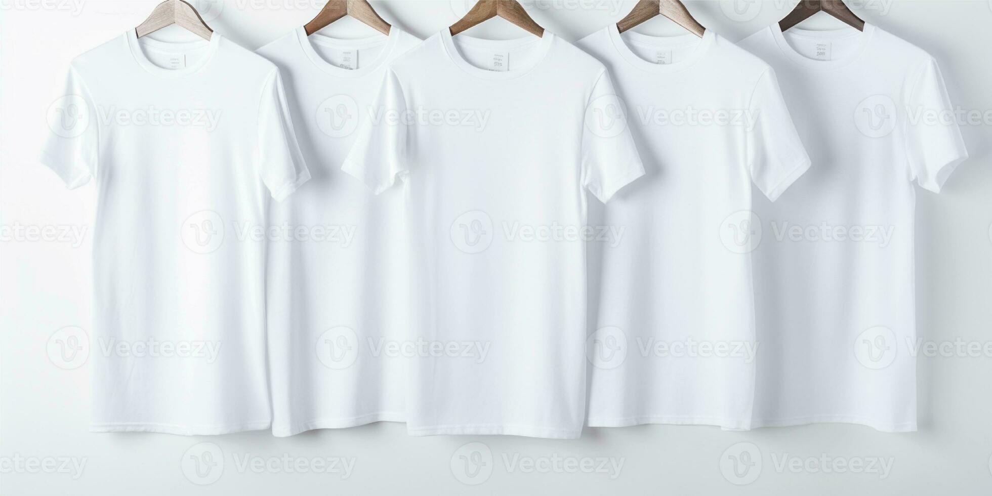 ai gegenereerd wit t-shirt mockup achtergrond foto