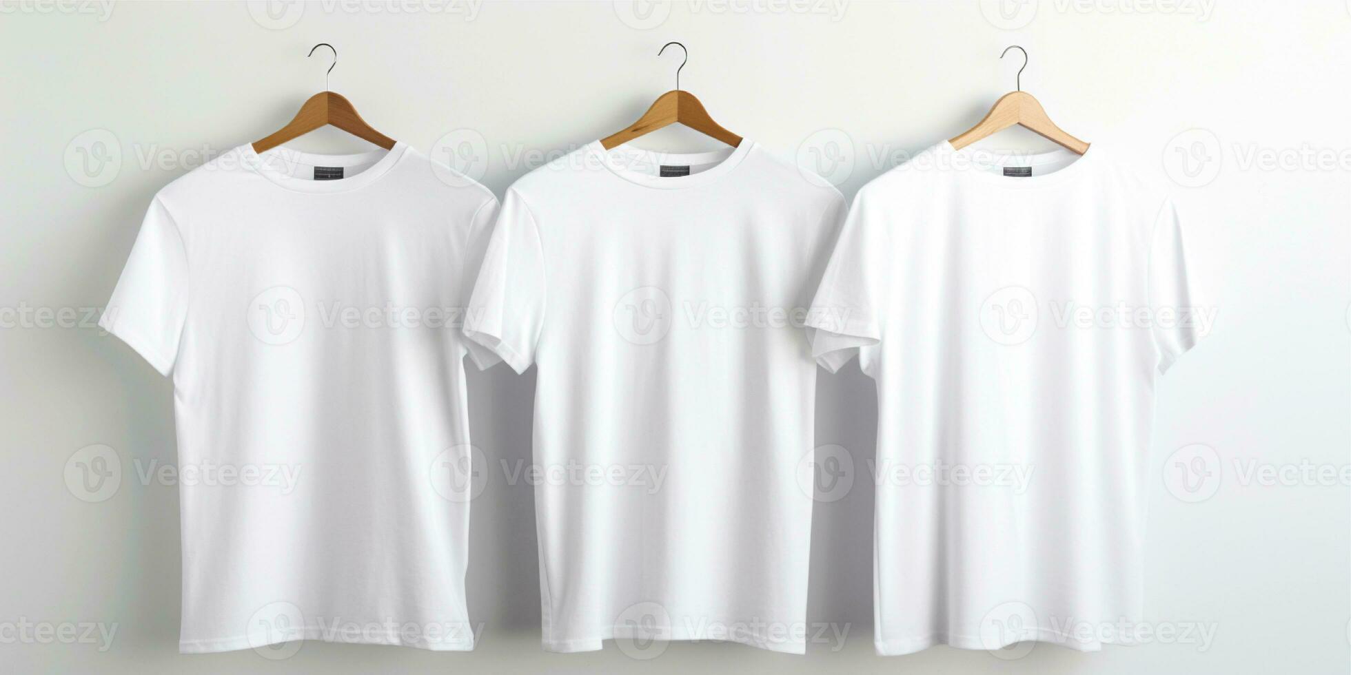 ai gegenereerd wit t-shirt mockup achtergrond foto