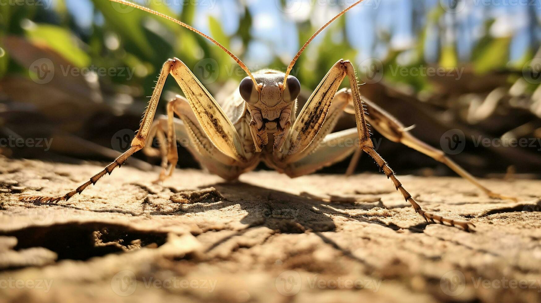 ai gegenereerd foto van phasmid Aan een grond. generatief ai