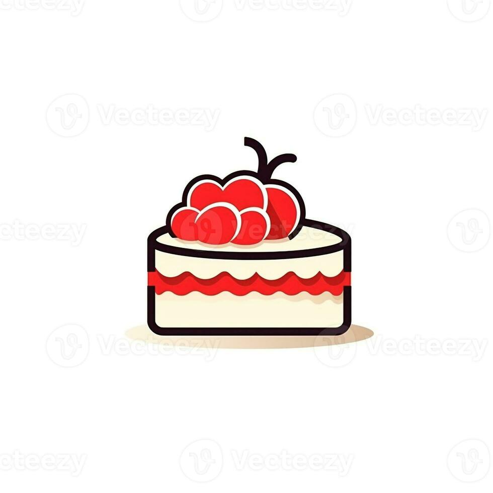 ai gegenereerd een modieus logo van een taart. generatief ai foto