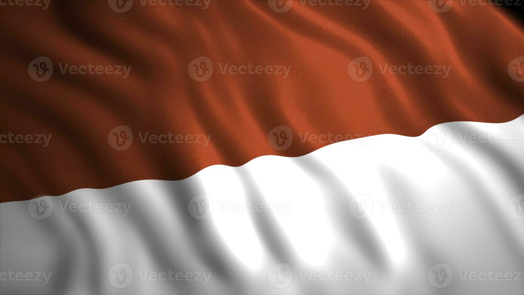 een groot tweekleurig vlag van indonesië.beweging. een twee toon vlag bestaande van wit en rood. foto