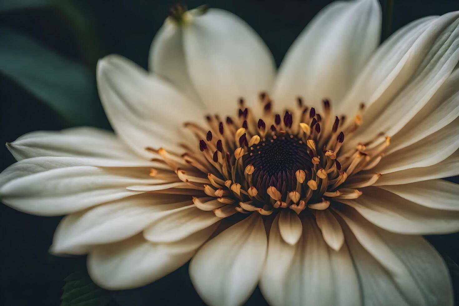 ai gegenereerd een dichtbij omhoog van een wit bloem foto