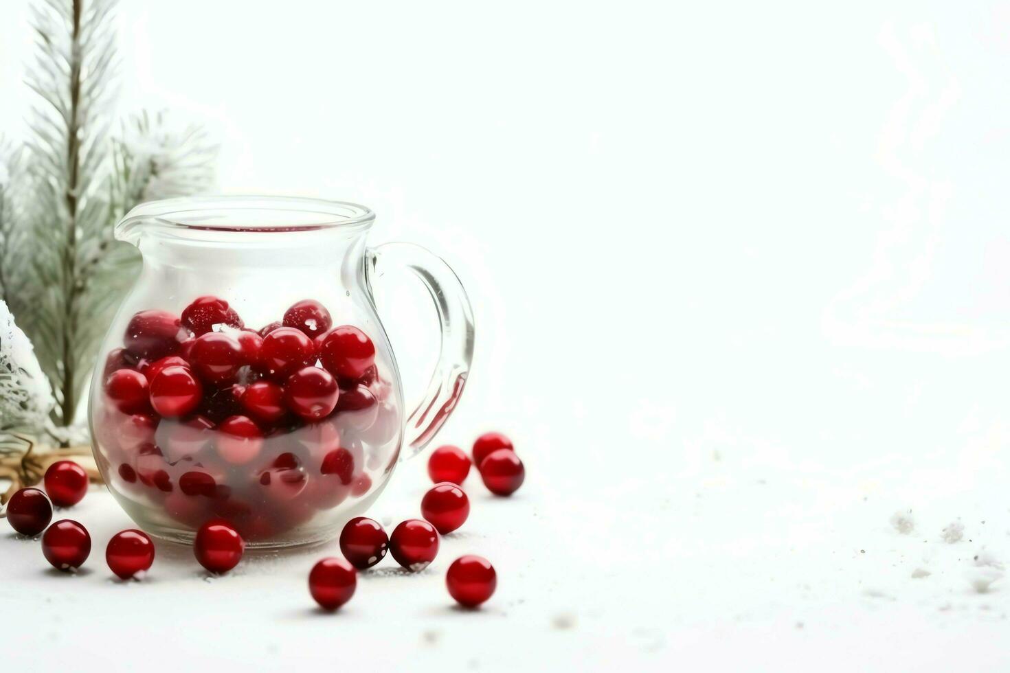 Kerstmis samenstelling met geschenk dozen, kaart ballen Spar takken pijnboom kegels met kopiëren ruimte. Kerstmis door ai gegenereerd foto