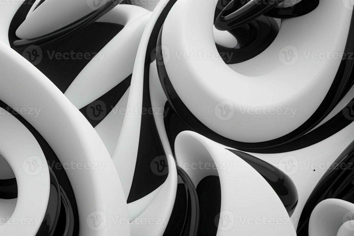 ai gegenereerd 3d renderen luxe wit en zwart abstract achtergrond. pro foto