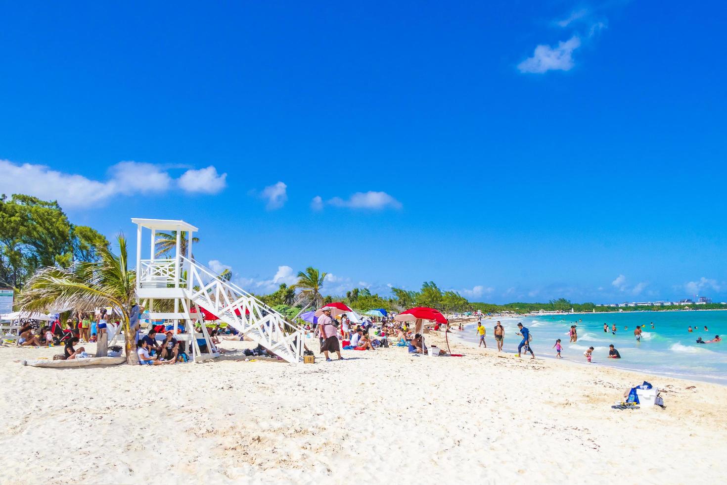 tropisch Mexicaans strand 88 punta esmeralda playa del carmen mexico. foto