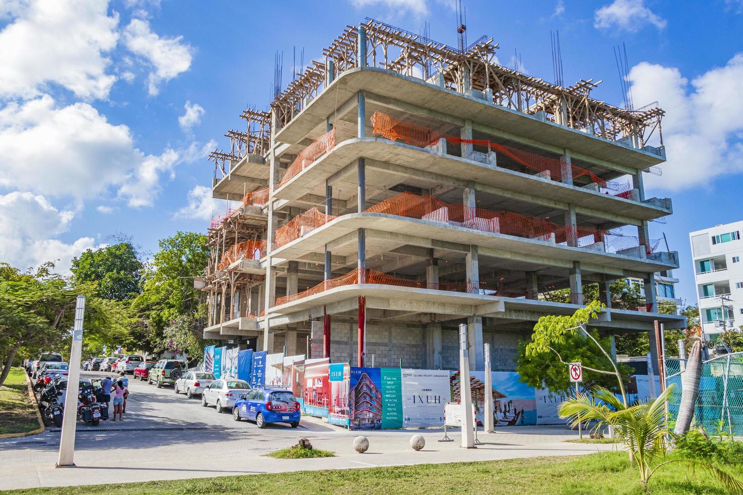 hotelcomplex bouwplaats in playa del carmen, mexico foto