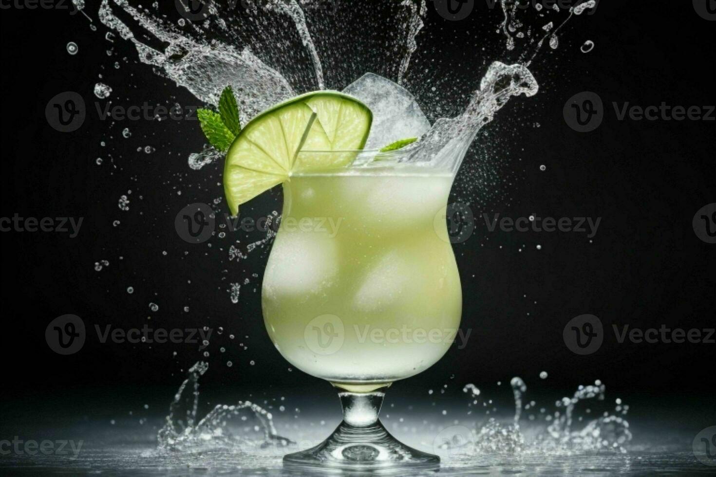 ai gegenereerd margarita cocktail. pro foto