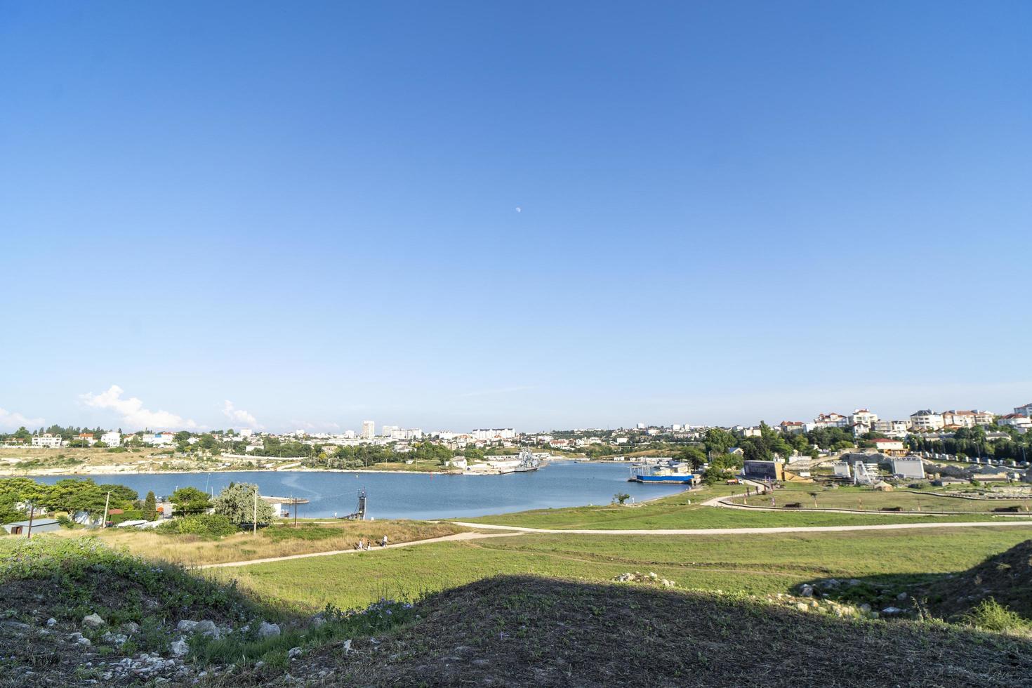 landschap met zicht op de quarantainebaai foto