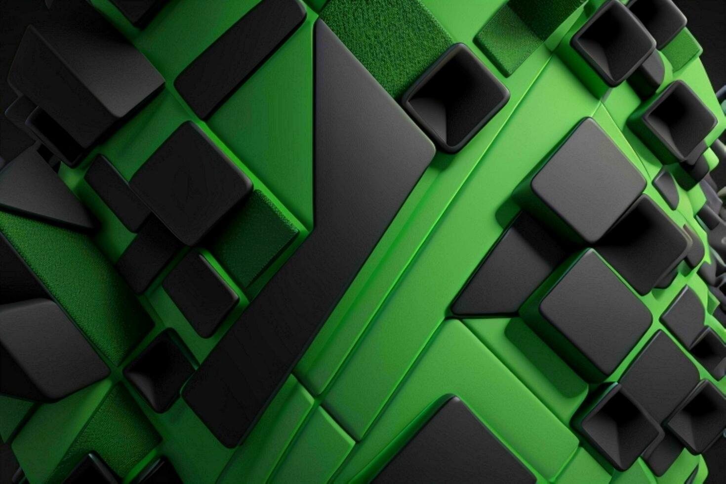 ai gegenereerd 3d renderen luxe groen en zwart abstract achtergrond. pro foto