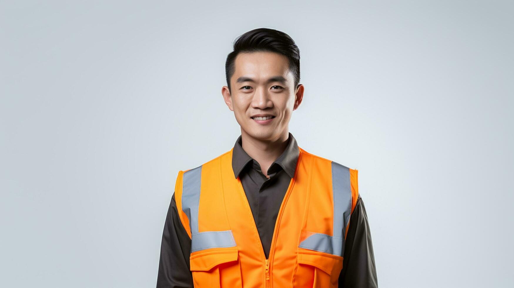 ai gegenereerd gebouw sector en industrieel arbeiders concept. bouw manager in uniform fabriek arbeider. ai gegenereerd foto