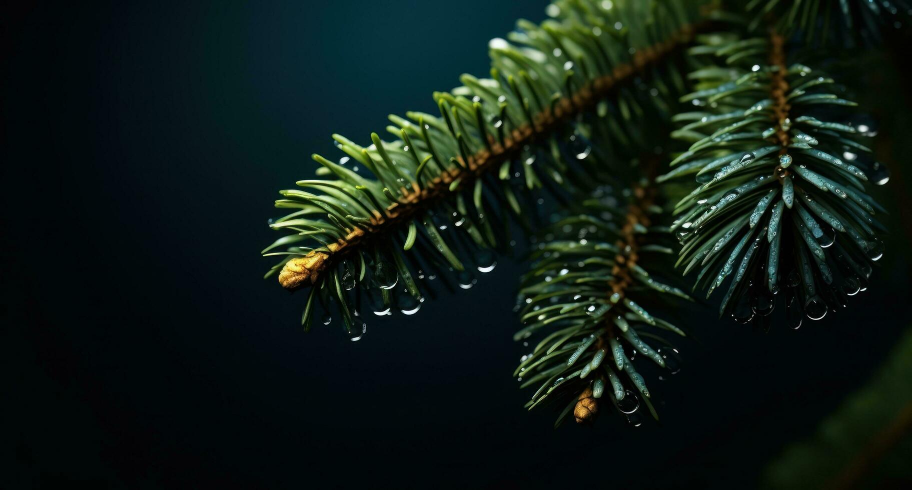 ai gegenereerd Zwitsers Spar Kerstmis boom geïsoleerd Aan donker achtergrond Kerstmis boom foto