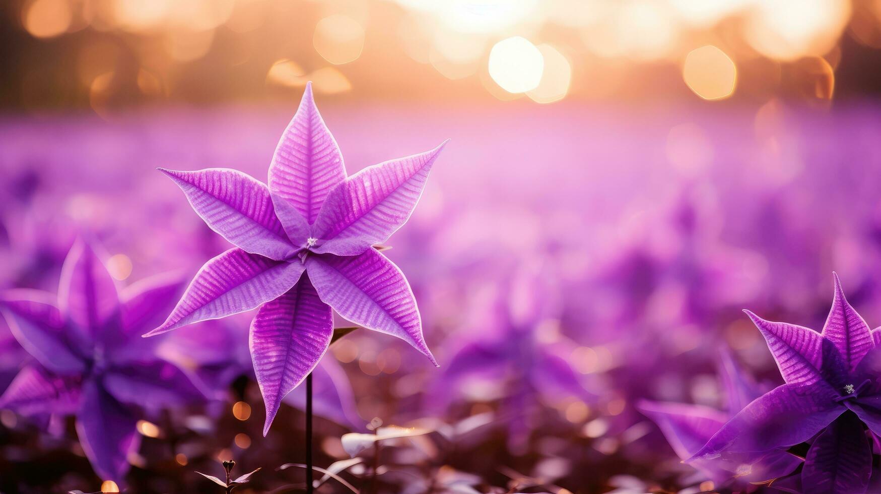 ai gegenereerd mooi rood kerstster bloemen in bokeh achtergrond, foto