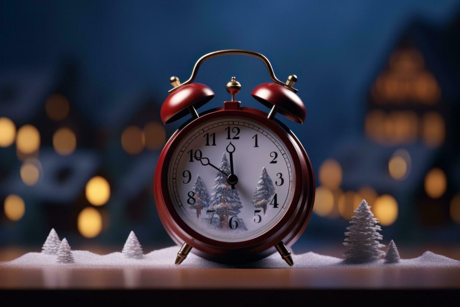 ai gegenereerd Kerstmis alarm klok foto