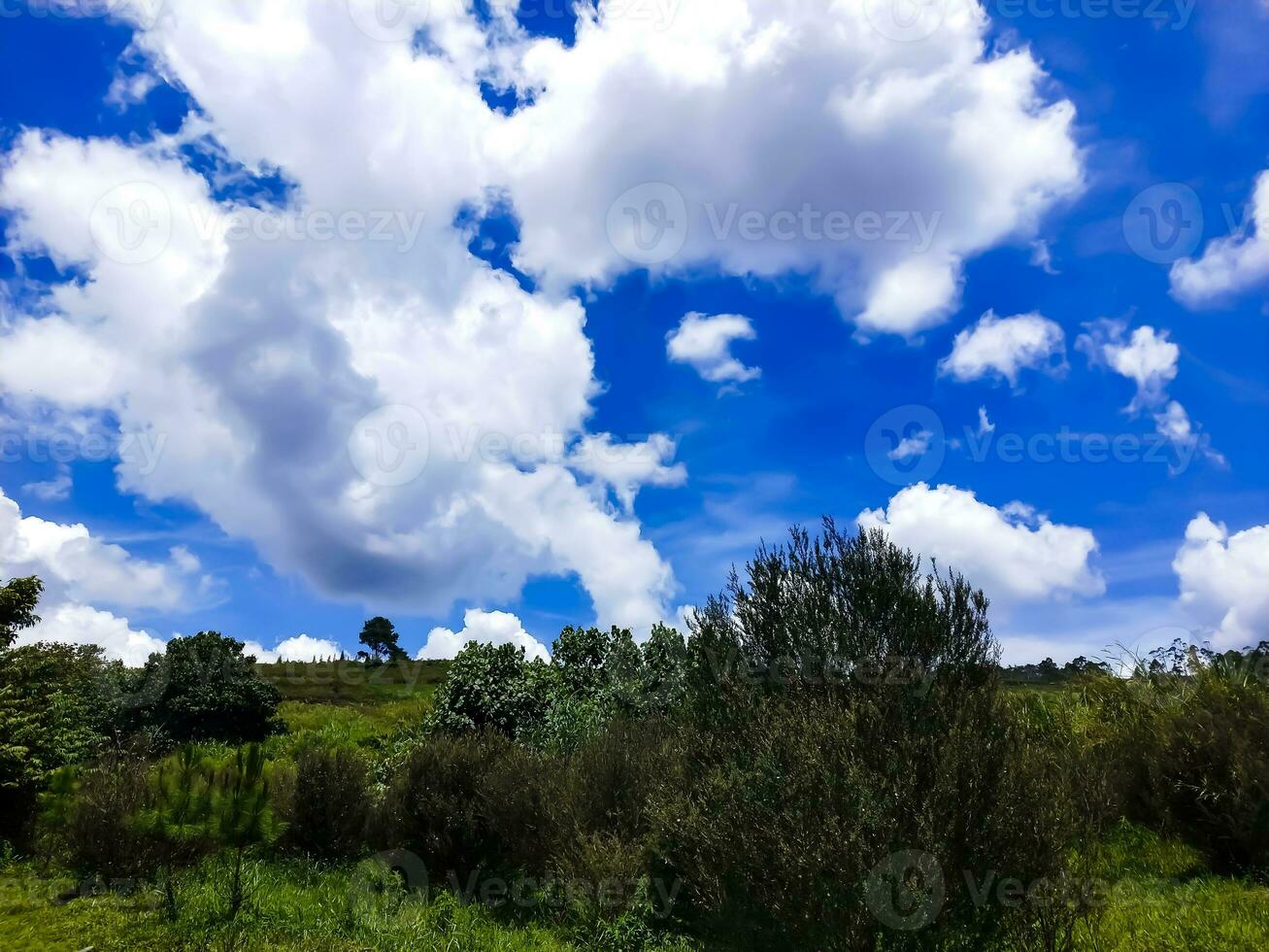 blauw lucht achtergrond met klein cloudscape net zo achtergrond of behang foto